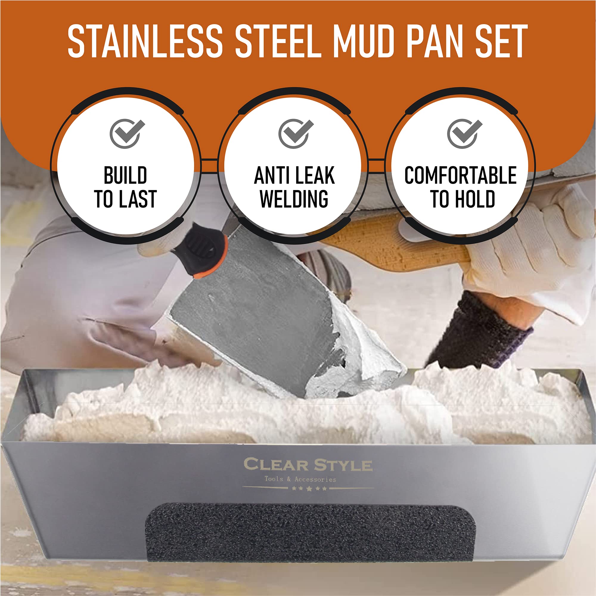 CLEAR STYLE mud pan interior is smooth and easy to clean after use