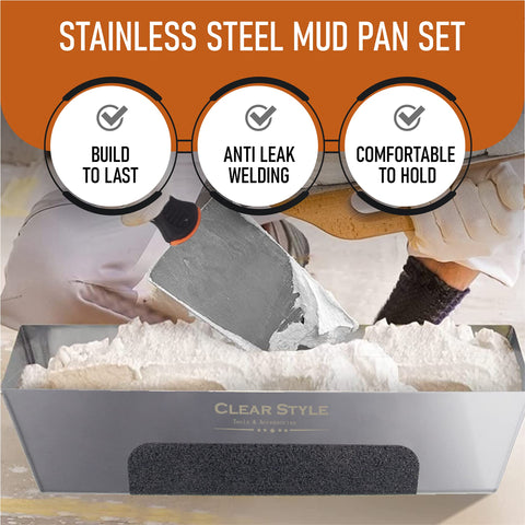 CLEAR STYLE mud pan interior is smooth and easy to clean after use