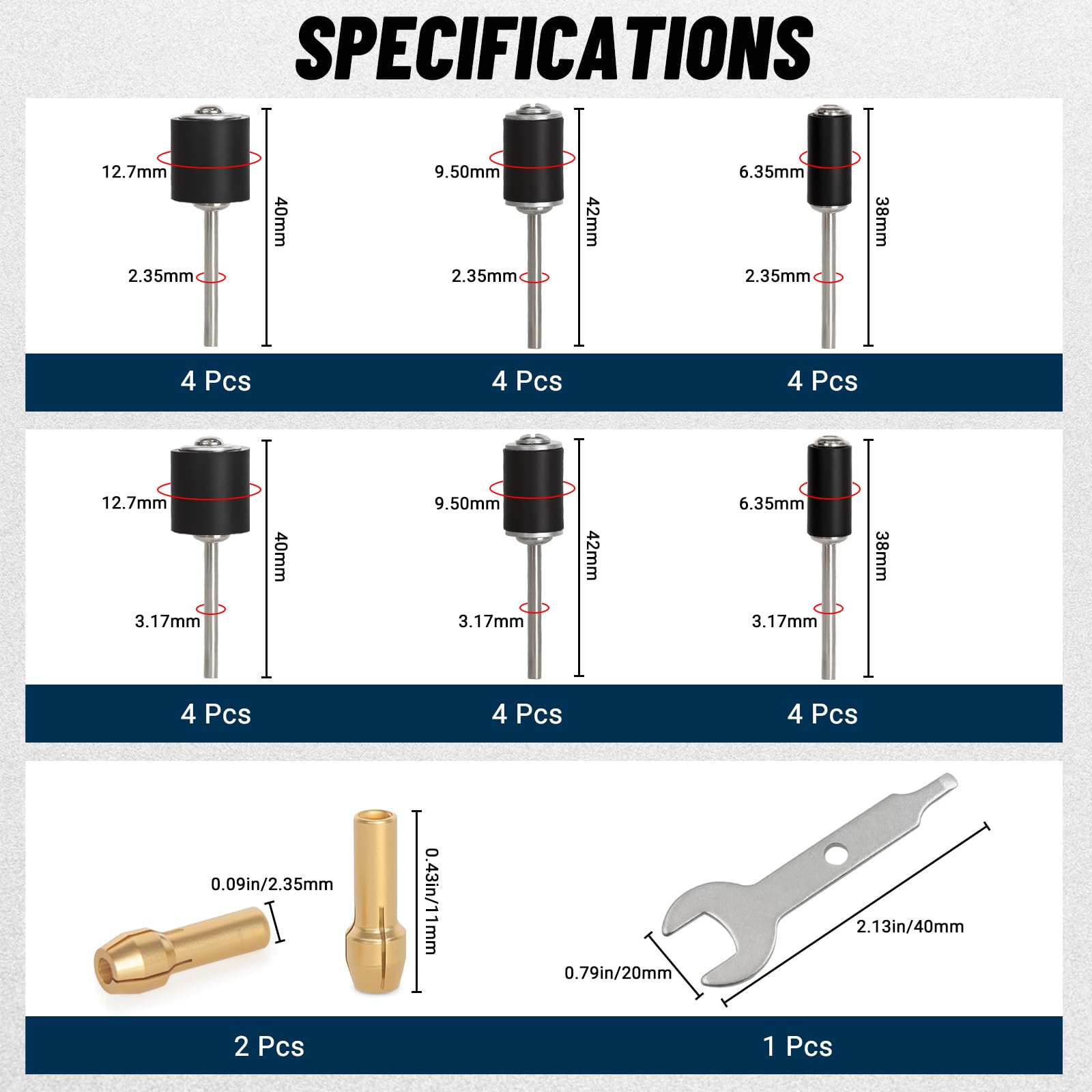Clebay 24 drum mandrels ensure secure, adaptable mounting.