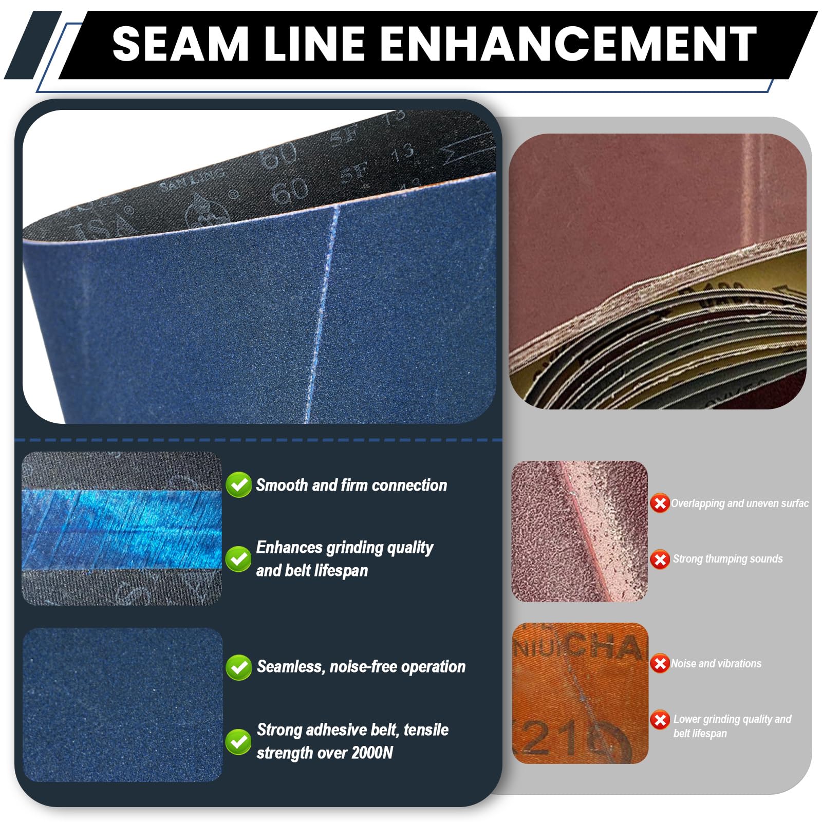Clebay 3x18 sanding belt 120 grit fine finish on wood