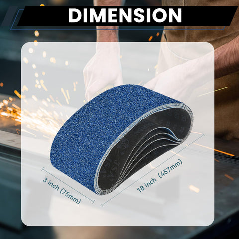 Clebay 3x18 sanding belt 60 grit smooths edges efficiently