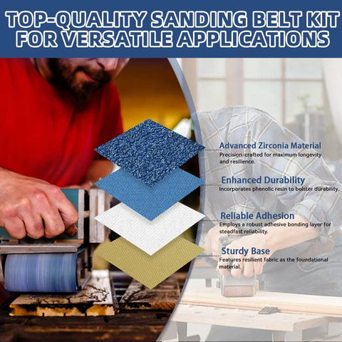 Clebay 3x18 sanding belt 80 grit balances finish and speed