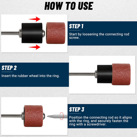 Clebay self-tightening drill chucks for quick, slip-free band changes.