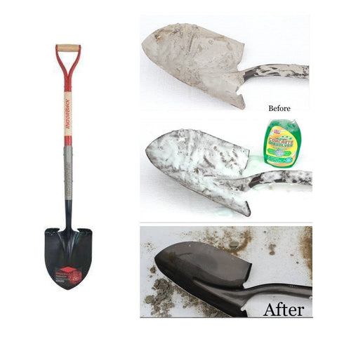 Cleen Products removes concrete from tools, restoring trowels, mixers, and blades.