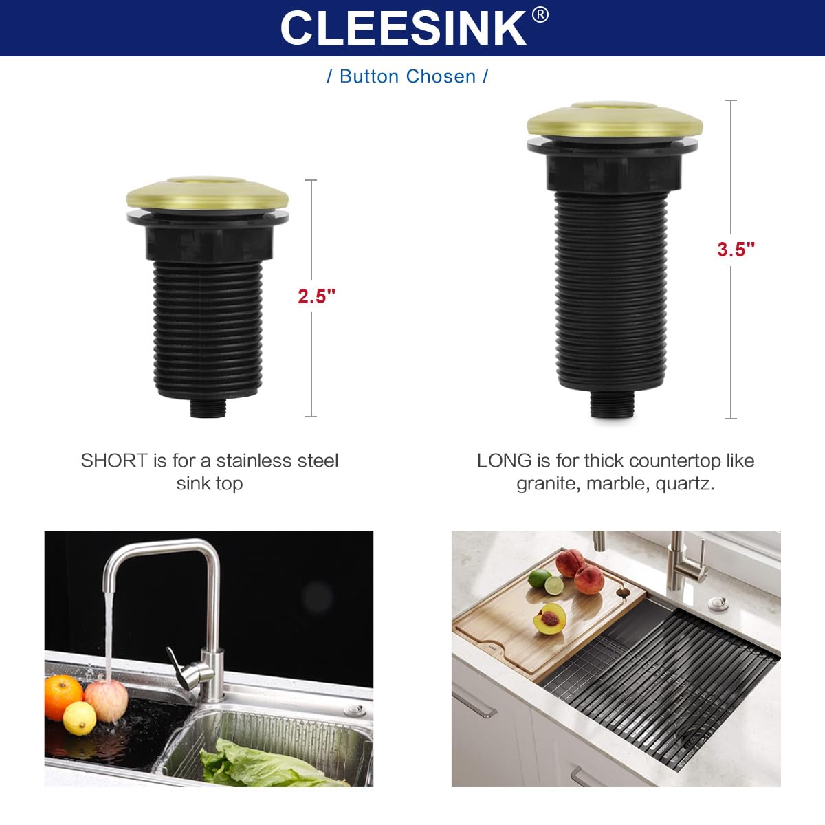 CLEESINK compatibility with Waste King ISE Moen GE disposals