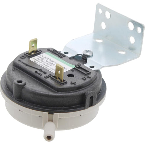 ClimaTek furnace air pressure switch during installation; compatible with Rheem, Ruud, Weather King, and Corsaire furnaces.