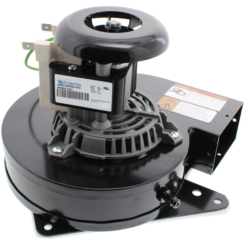 ClimaTek furnace draft inducer motor ready for retrofit to improve exhaust venting efficiency