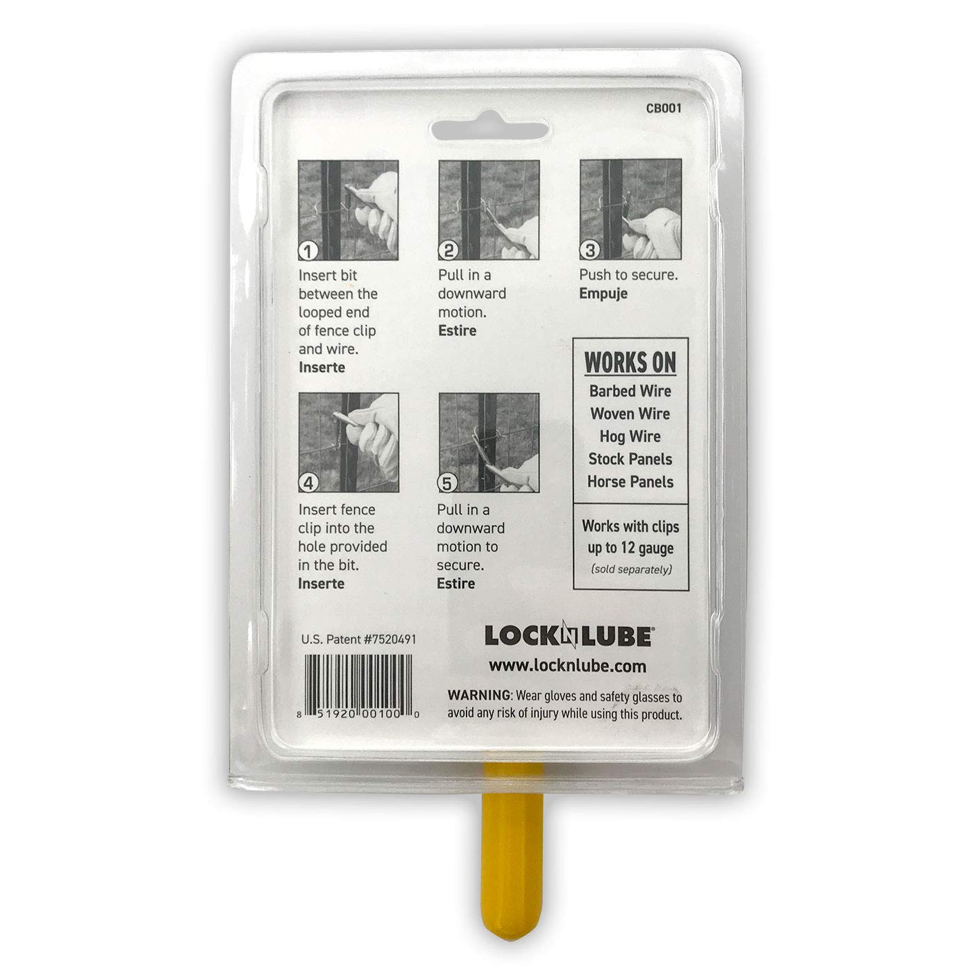 Clip Bender in action securing a T-post fence clip