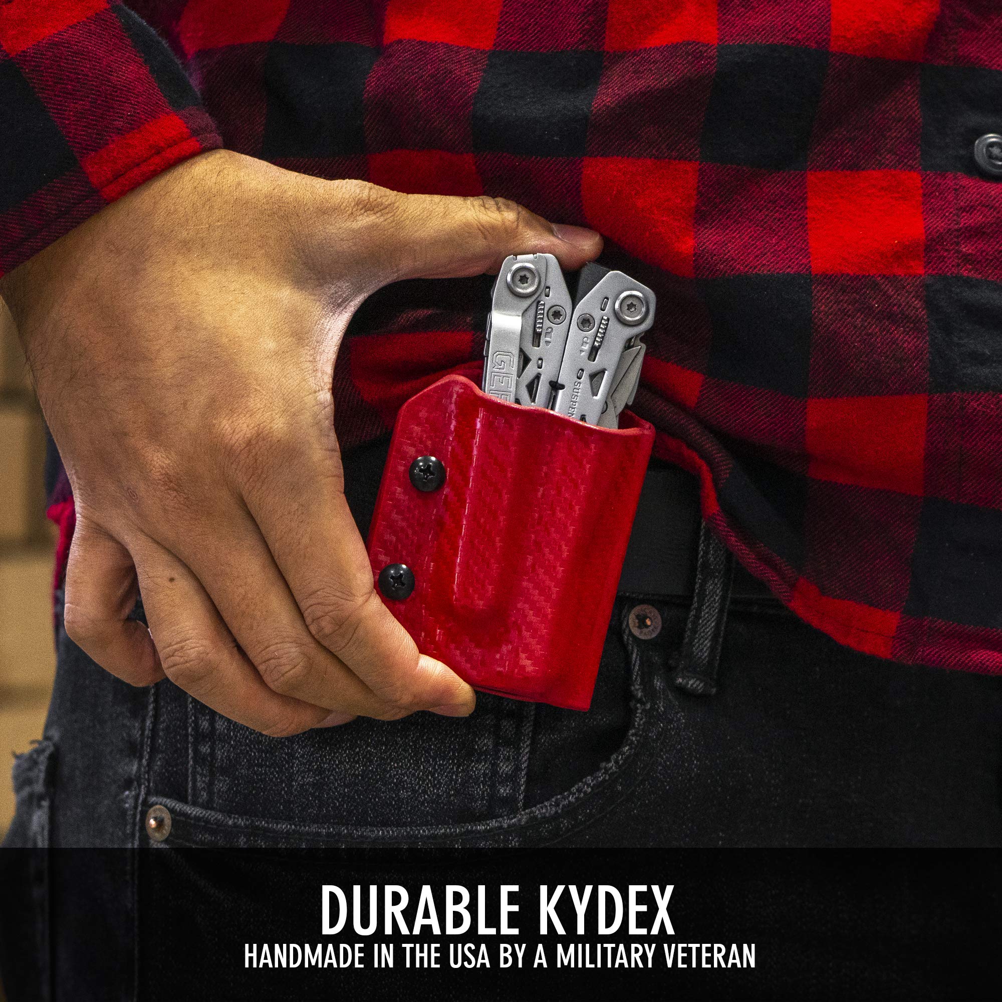 Clip & Carry slim low-profile sheath hugs the hip for comfort.