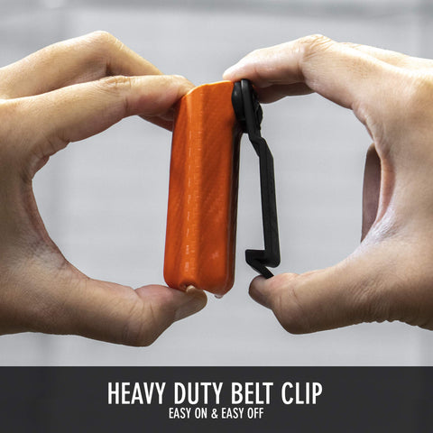 Clip & Carry Kydex sheath withstands rain and dust in rugged conditions.