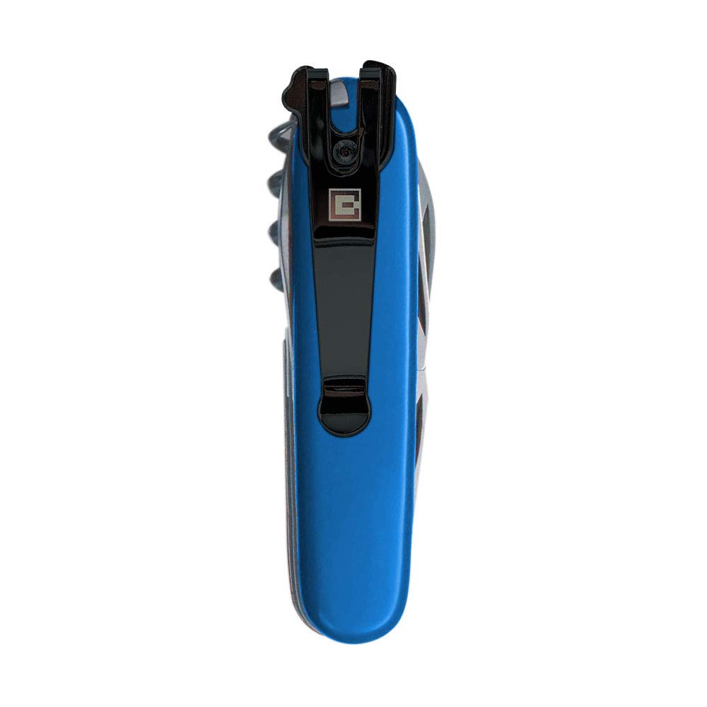 Clip & Carry SwissQlip deep-carry pocket clip on 91mm knife for discreet access