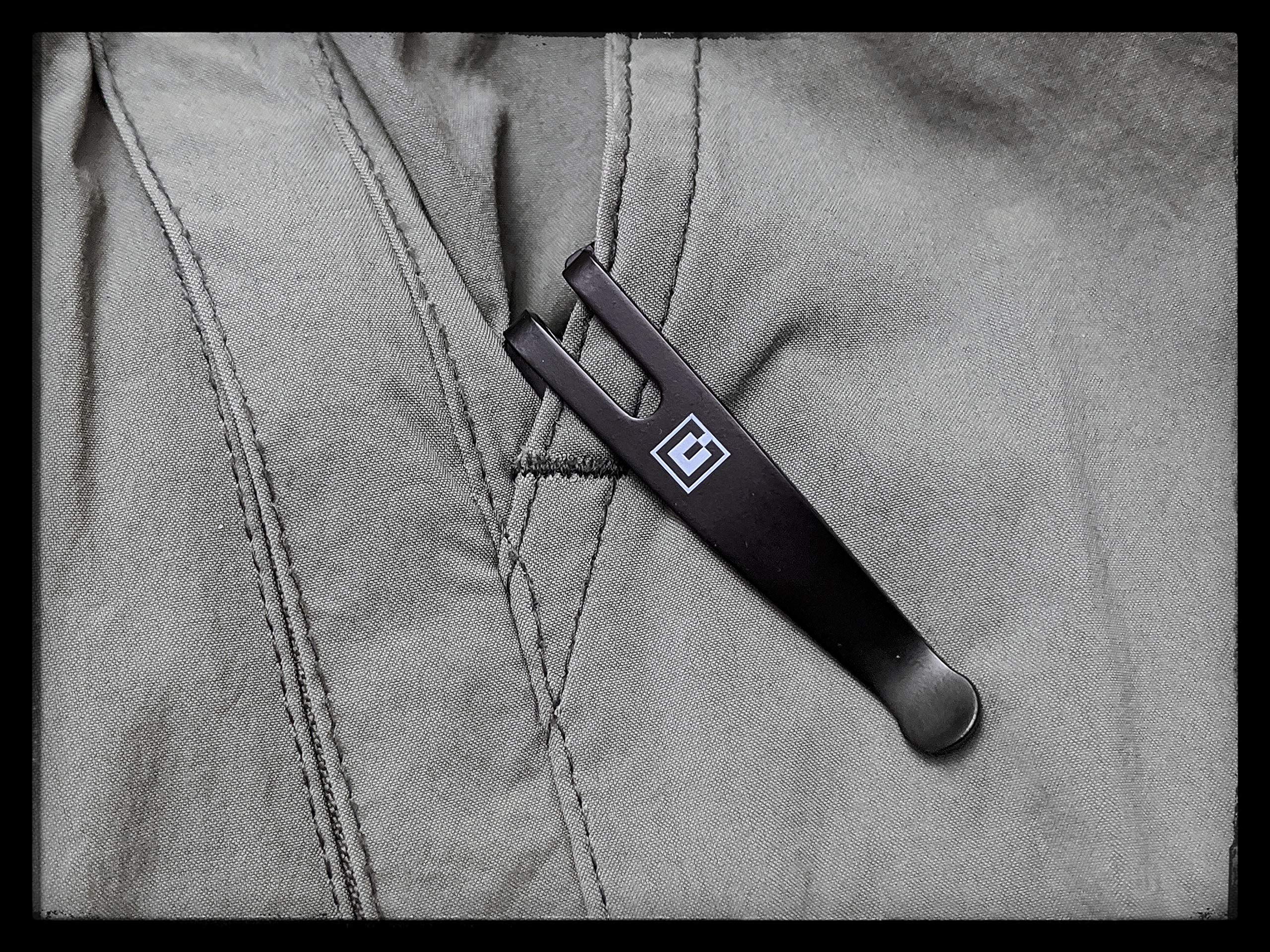 SwissQlip securely retains the tool in-pocket for ready access