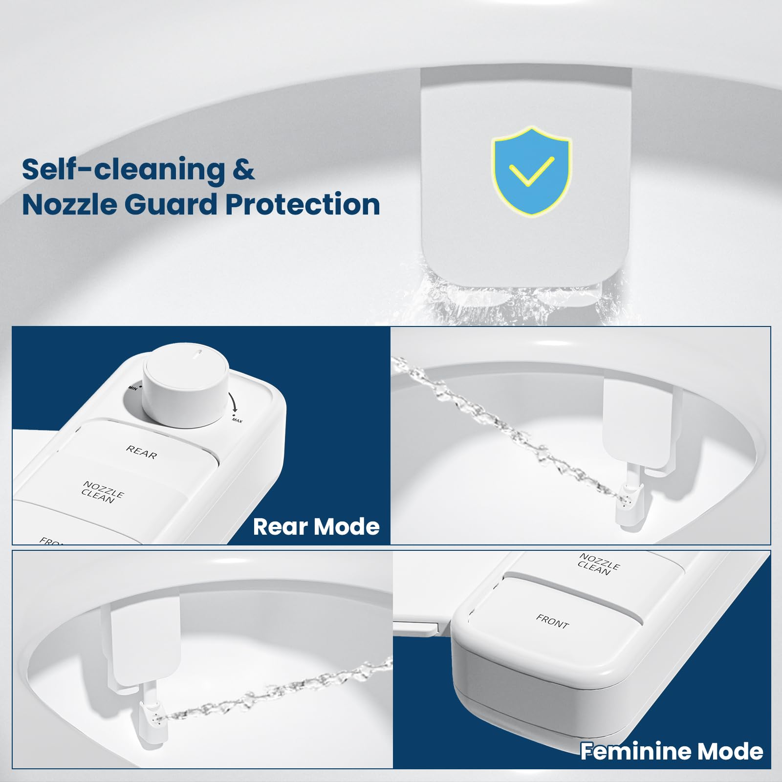 Clirass accessibility-buttons control panel close-up emphasizes oversized controls for seniors and mobility users.