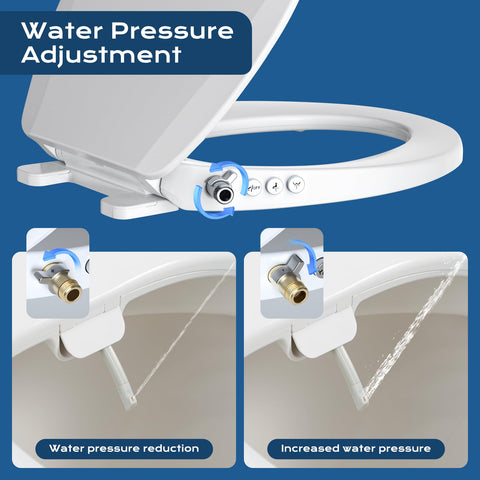 Clirass bidet seat anti-slip bumpers reduce shifting.