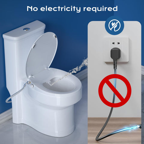 Clirass bidet seat brass inlet connection for durable water supply.