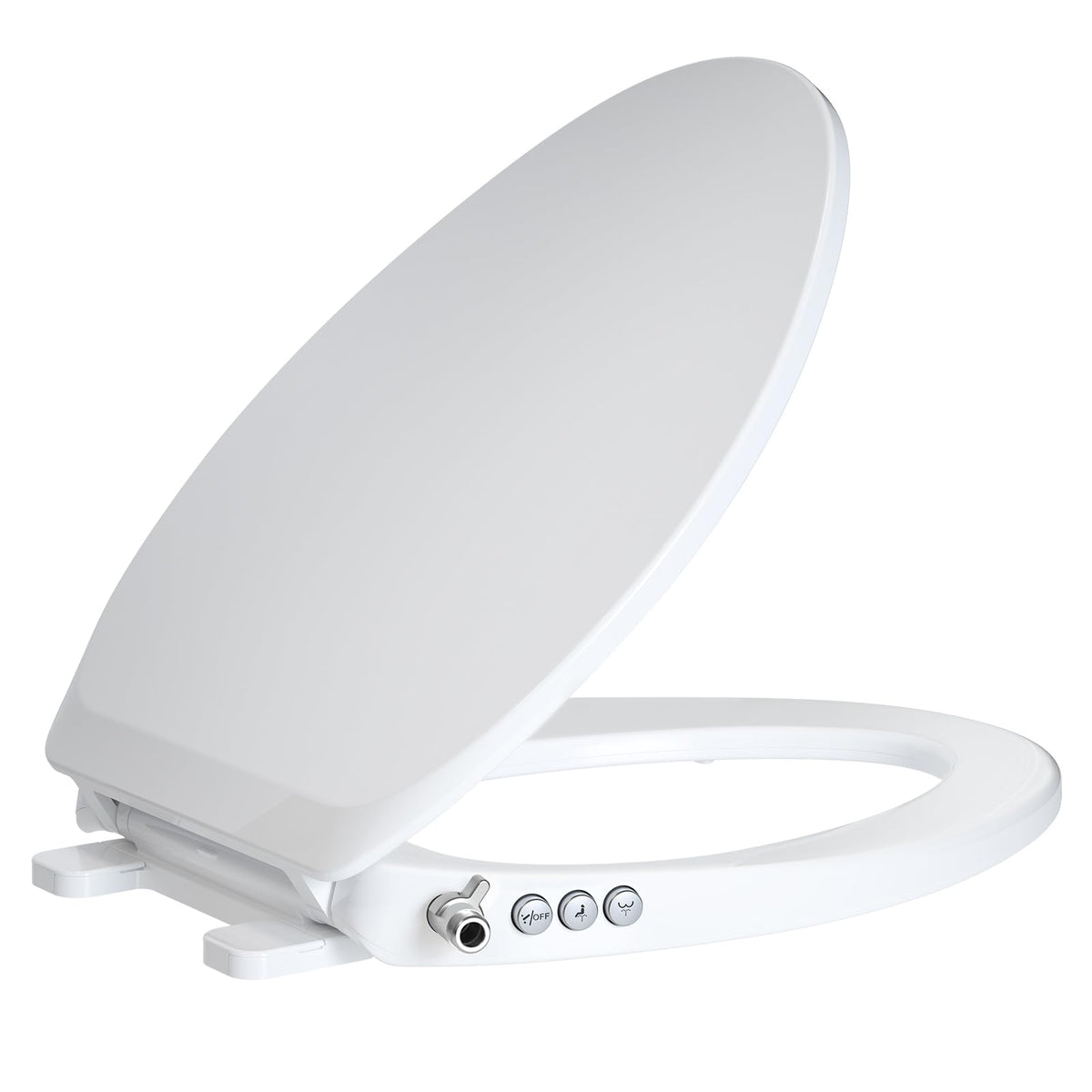 Clirass bidet seat front wash demonstrates adjustable spray for comfortable personal hygiene.