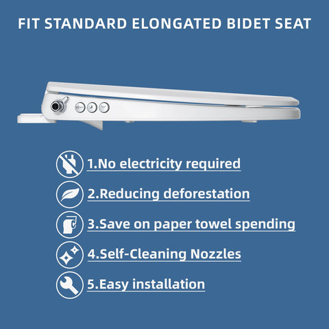 Clirass bidet seat quiet-close lid keeps bathroom peaceful and neat.