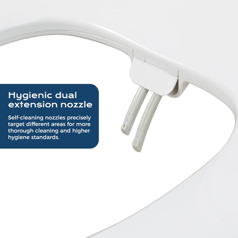 Clirass bidet seat non-slip-bumpers minimize seat movement during use.