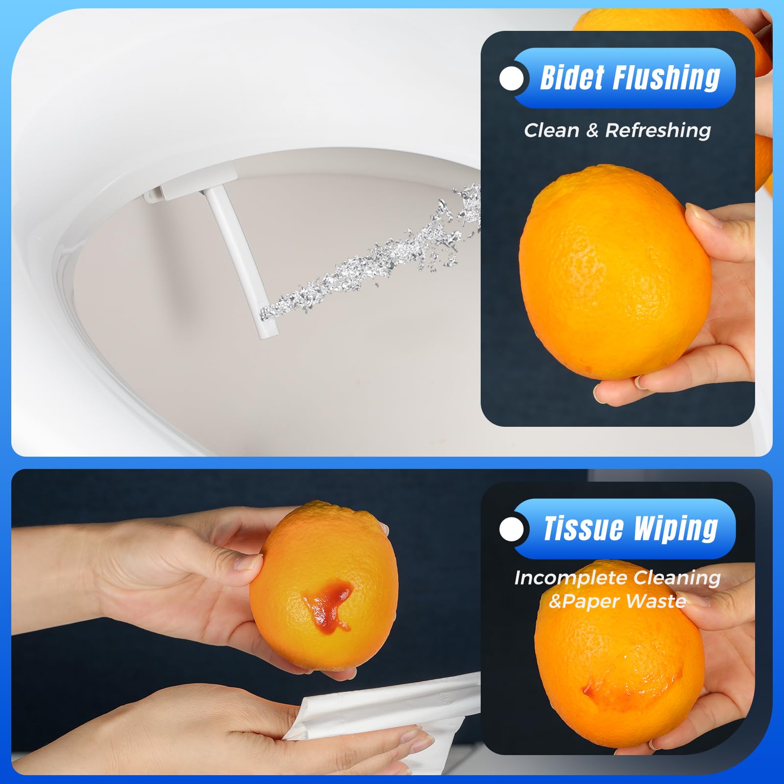 Clirass bidet seat protective guard gate protecting the nozzles when not in use