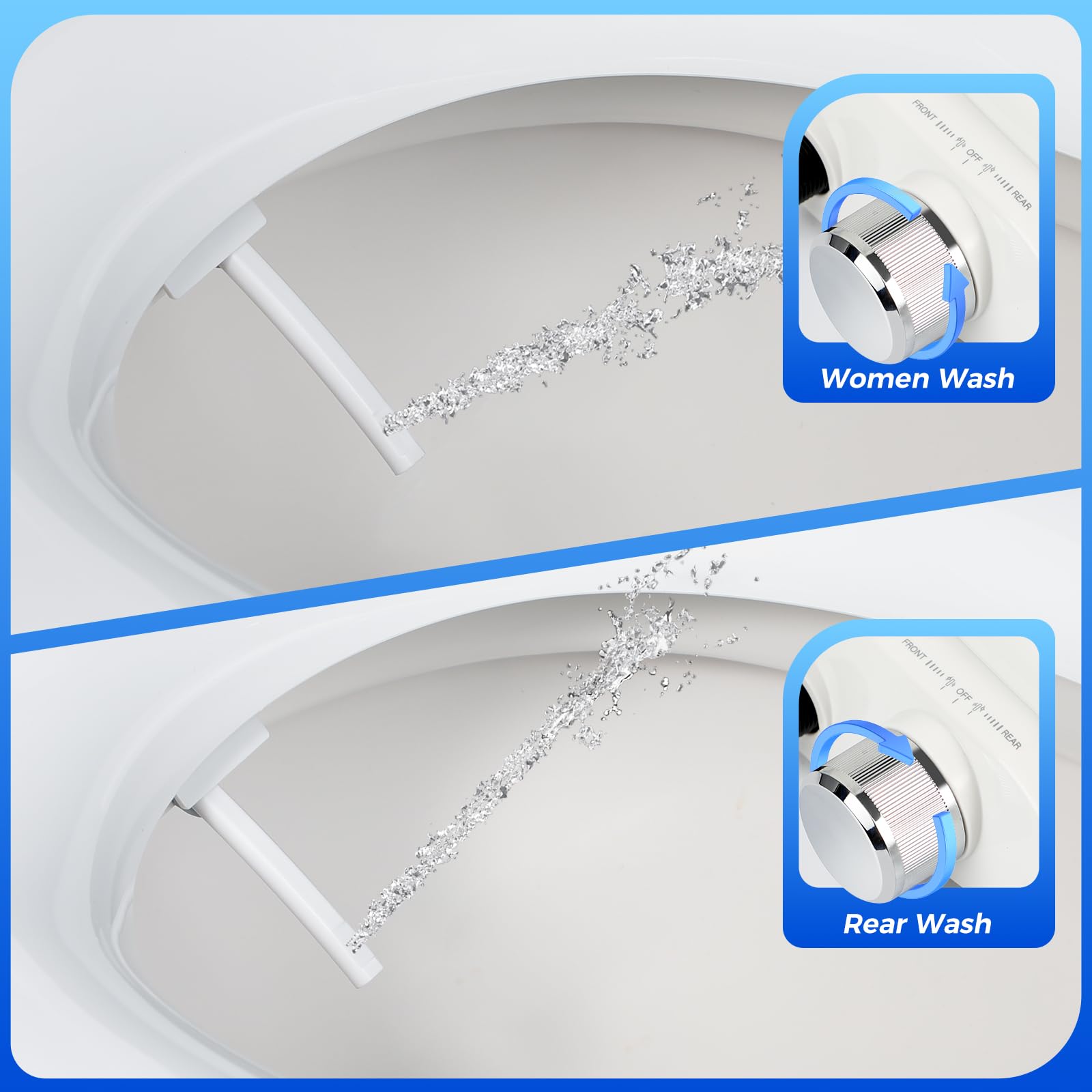 Clirass self-cleaning nozzles rinse before and after use for sanitation