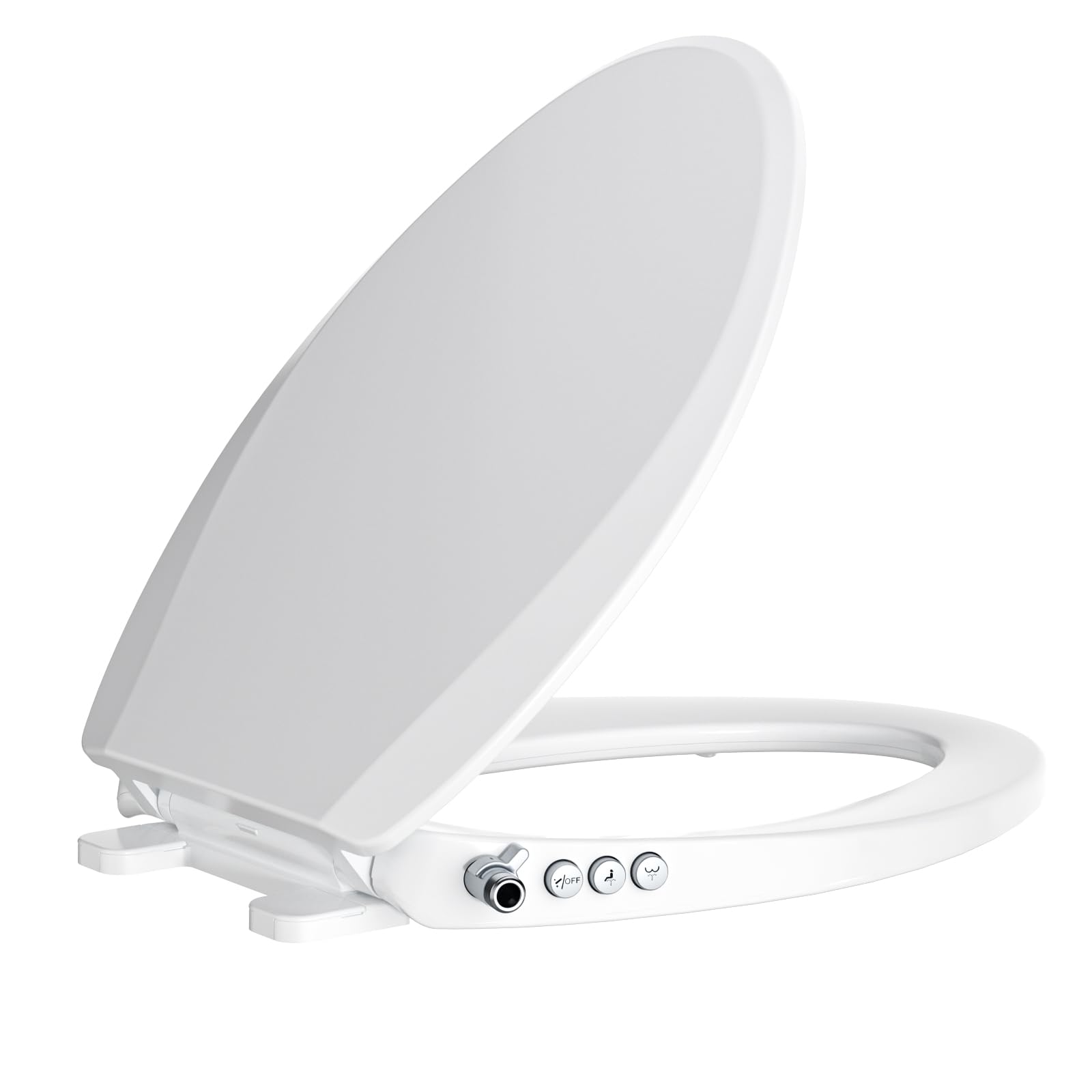 Clirass bidet seat soft-close-lid for quiet operation and durability.