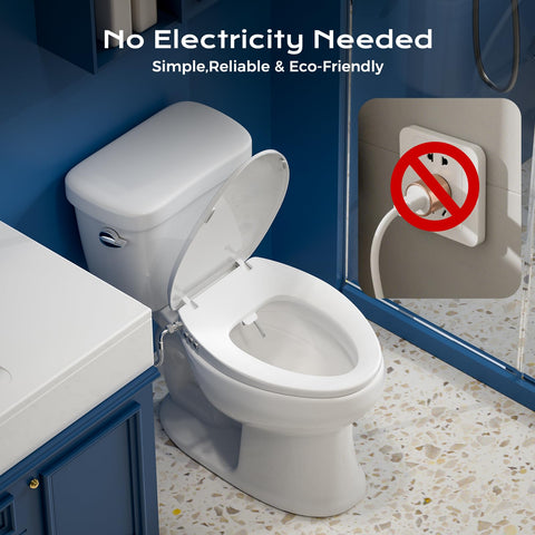 Clirass bidet seat soft-close lid reduces noise and wear.