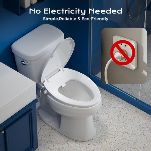 Clirass bidet seat retractable nozzles behind guard gate for sanitary storage.