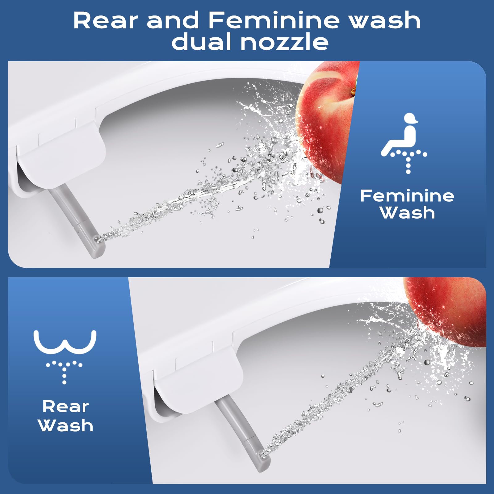 Clirass elongated bidet seat side profile shows compact height and comfort.