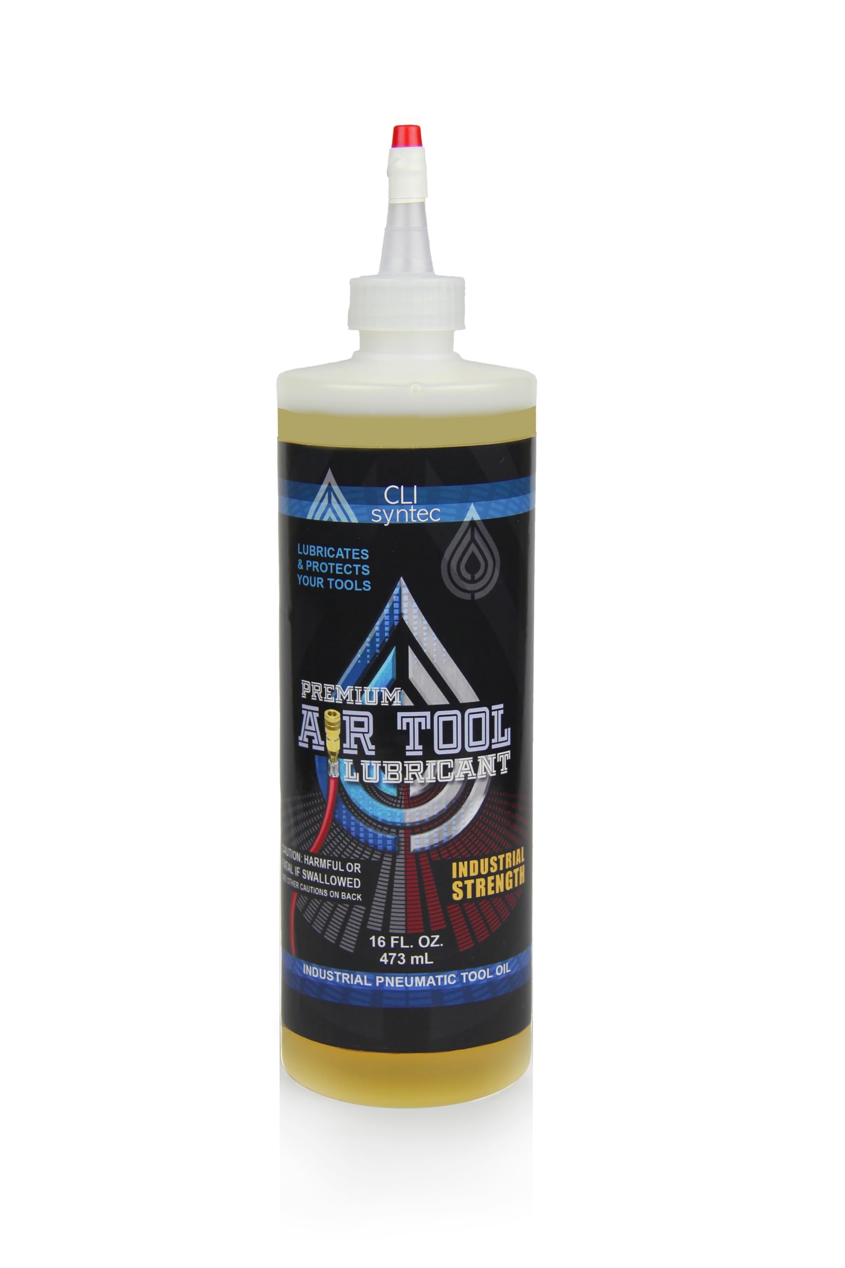 CLIsyntec Premium Air Tool Lubricant bottle shown for easy daily application and tool protection.