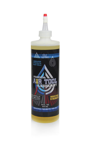 CLIsyntec Premium Air Tool Lubricant bottle shown for easy daily application and tool protection.