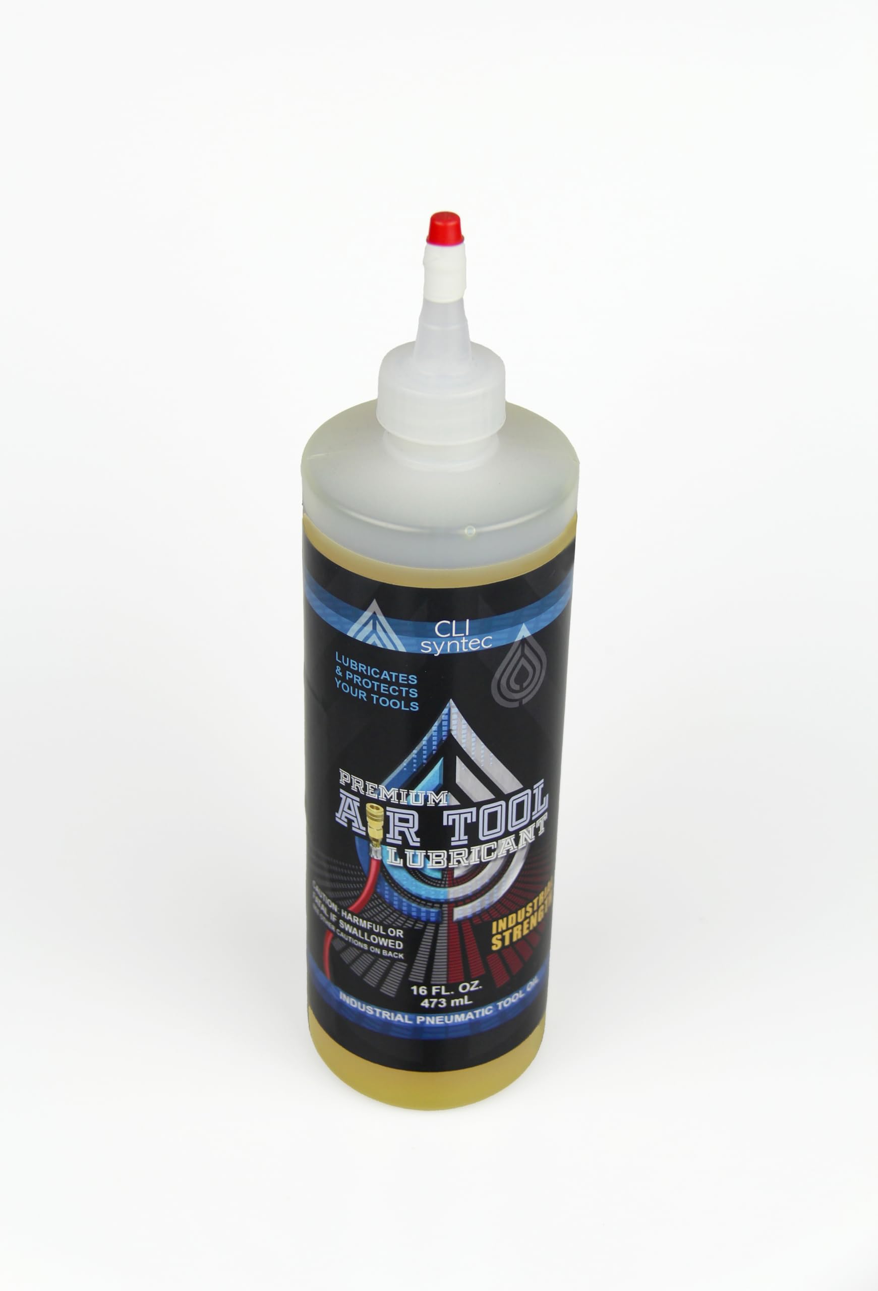 CLIsyntec Premium Air Tool Lubricant resisting rust and varnish for longer tool life.