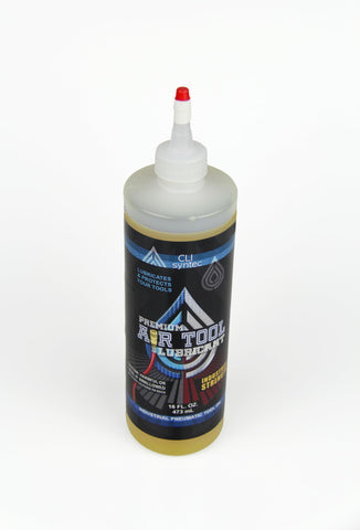CLIsyntec Premium Air Tool Lubricant resisting rust and varnish for longer tool life.