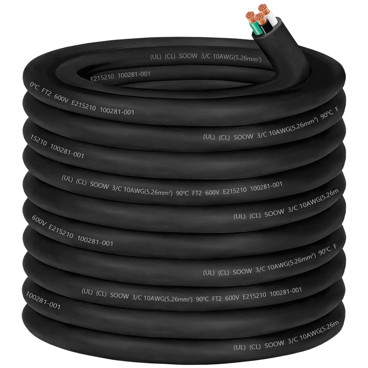 CLLOMAGY 100ft SOOW wire for outdoor power extension.
