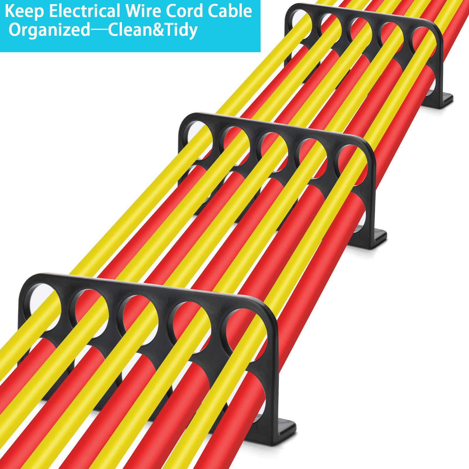 CLLOMAGY 1-inch 10-hole design allows multiple cables neatly routed