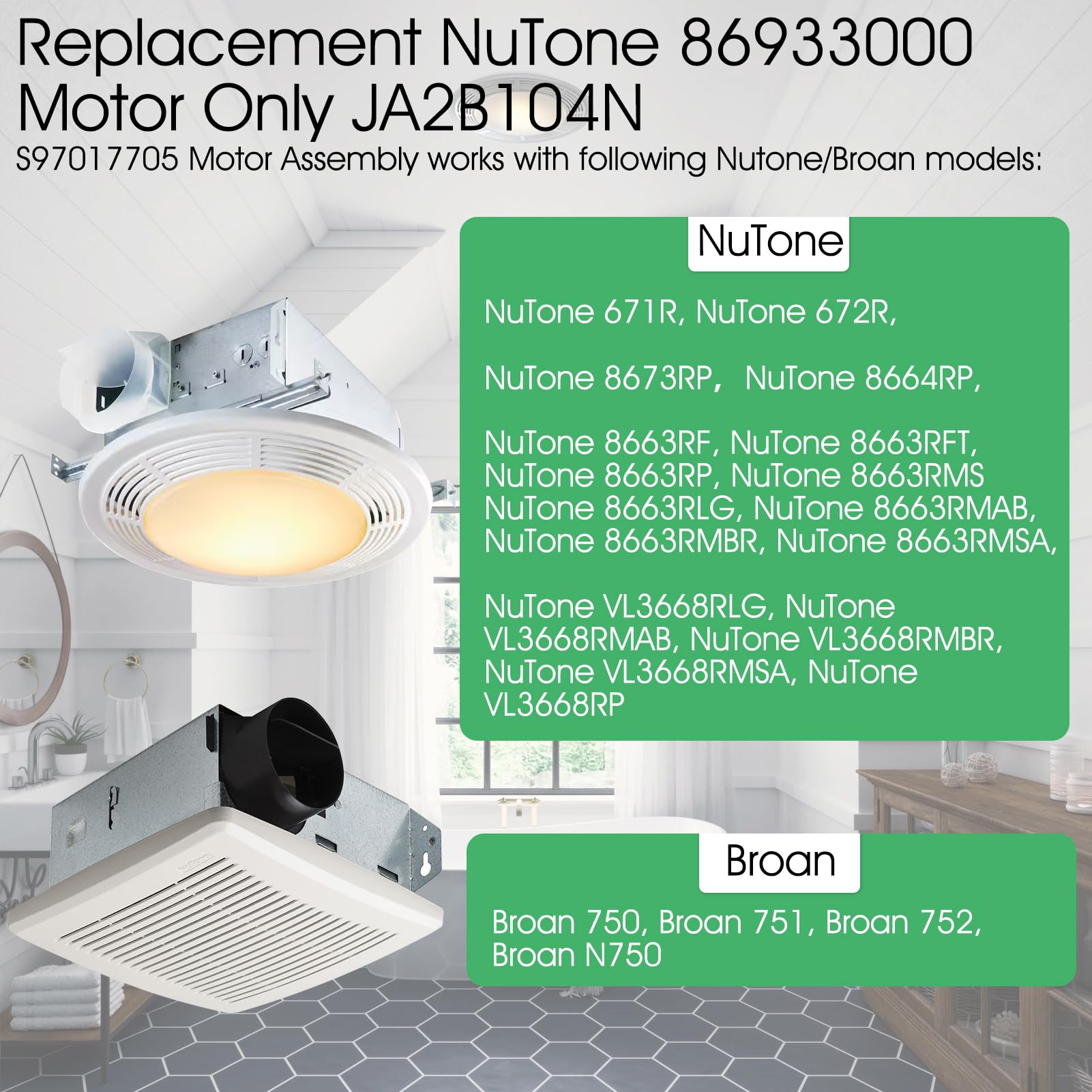 CLLOMAGY Airflow-boosting motor photo for better bathroom ventilation