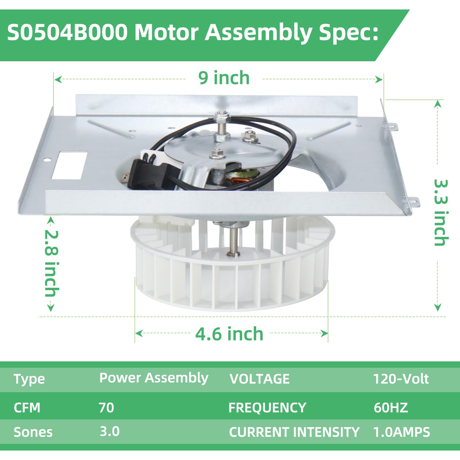 CLLOMAGY bracket 9x9 inch secures the 769RL B unit replacement motor.