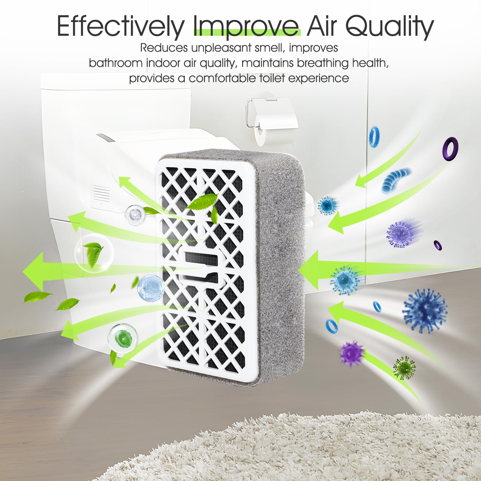 CLLOMAGY deodorizer filter is easy to install in minutes for quick refresh.
