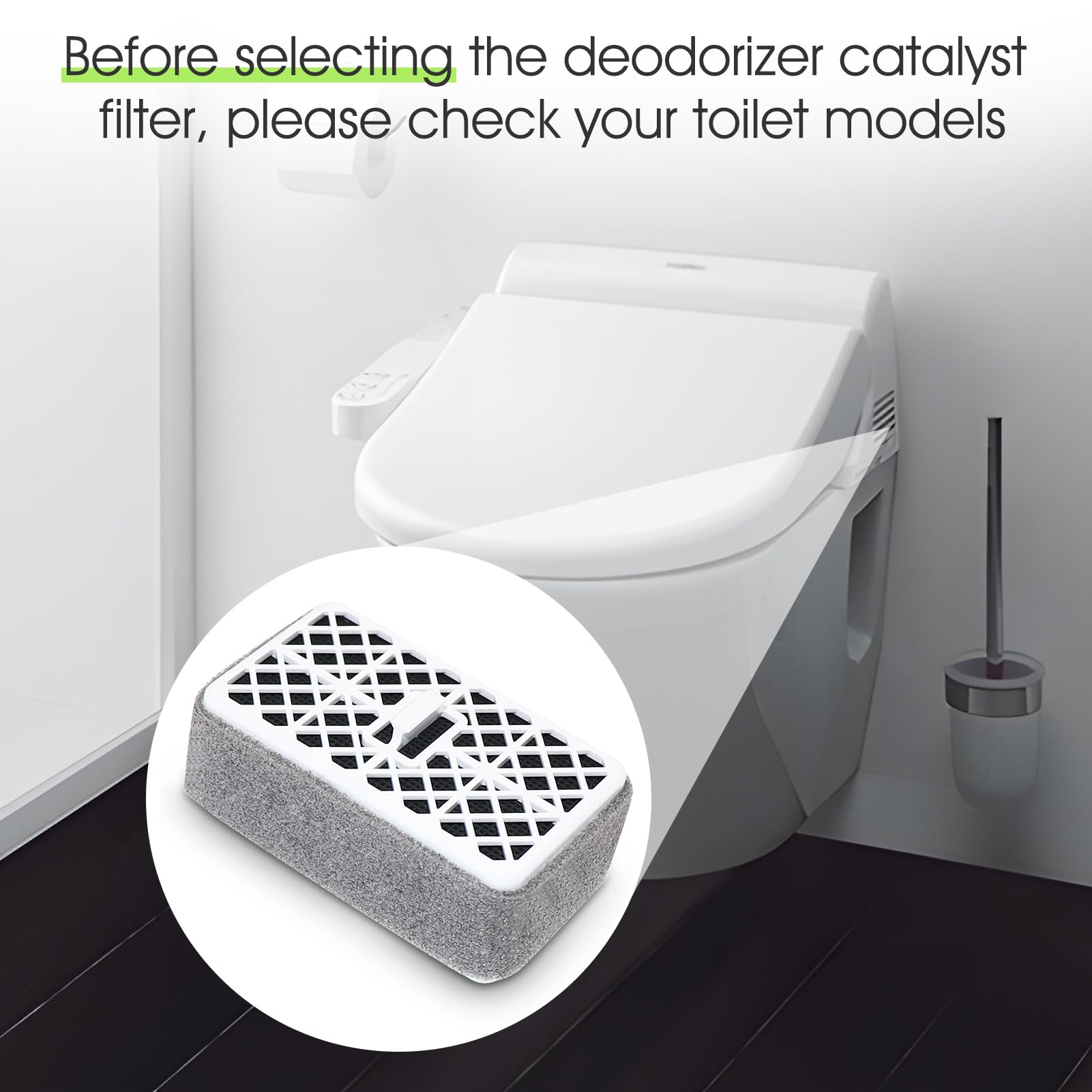 CLLOMAGY deodorizer filter THU6474-01 replacement for Toto Washlet reduces odors effectively.