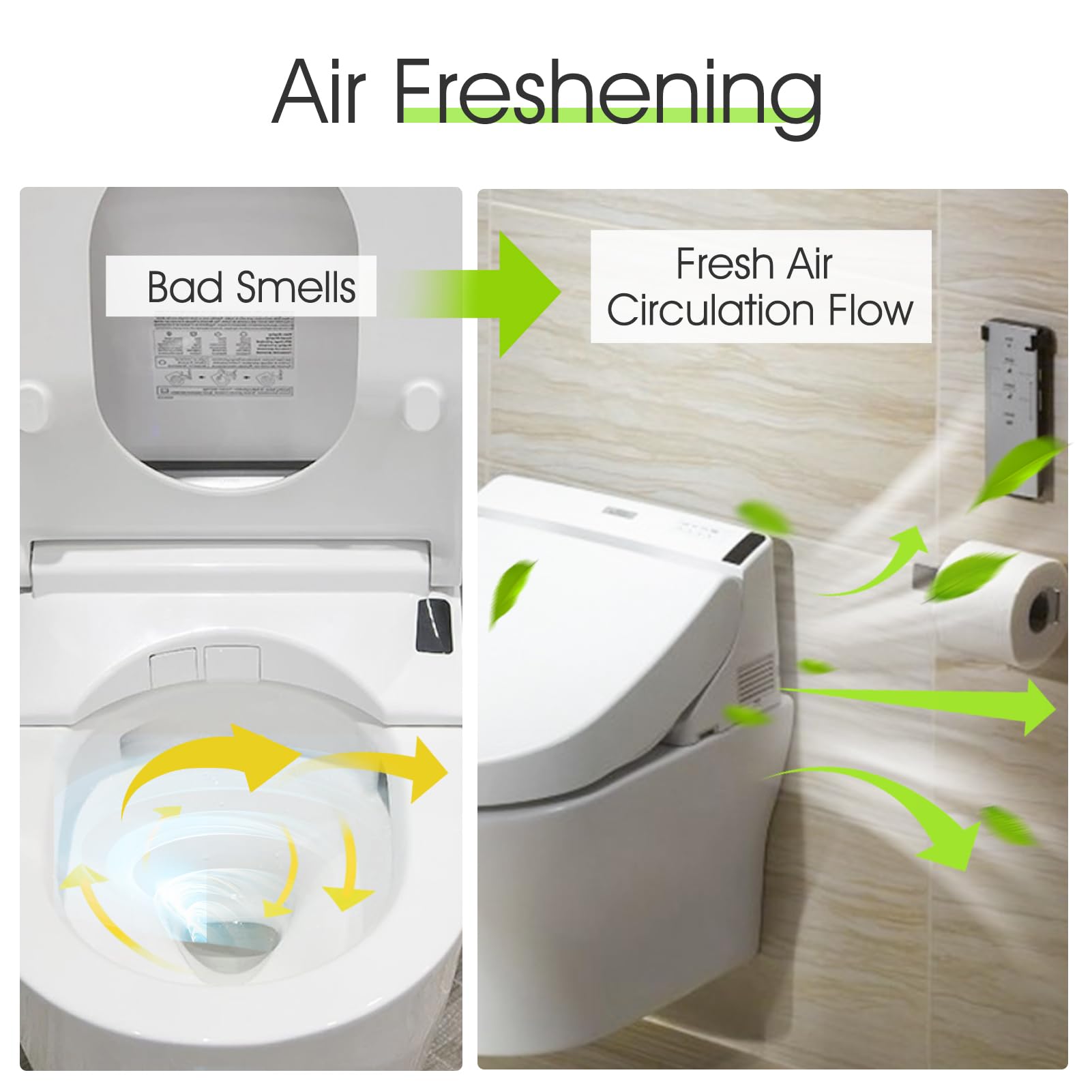 CLLOMAGY deodorizer cartridge delivers continuous odor reduction for washlet use