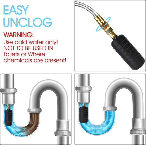 CLLOMAGY drain bladder kit prepared for bathroom sink unclogging