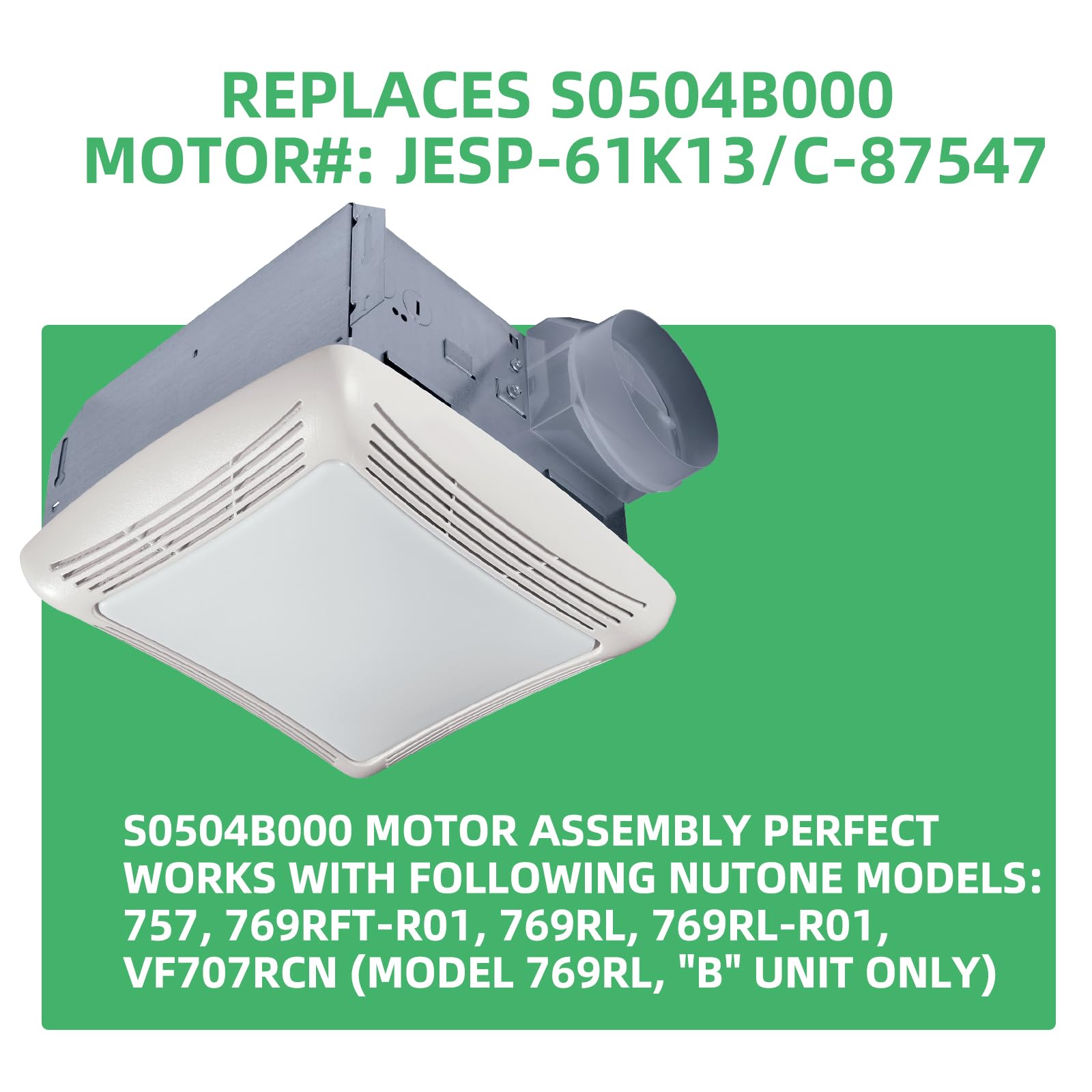 CLLOMAGY easy install replacement for Nutone units with plug-and-play design.