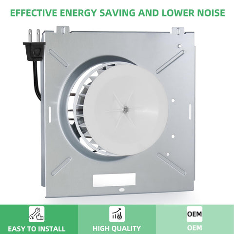 CLLOMAGY motor with noise reduction for quieter bathroom exhaust.
