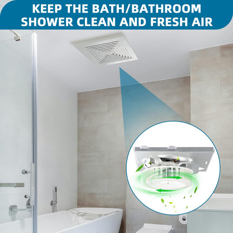 CLLOMAGY quiet operation highlight suggests calmer bathroom mornings with reduced fan noise