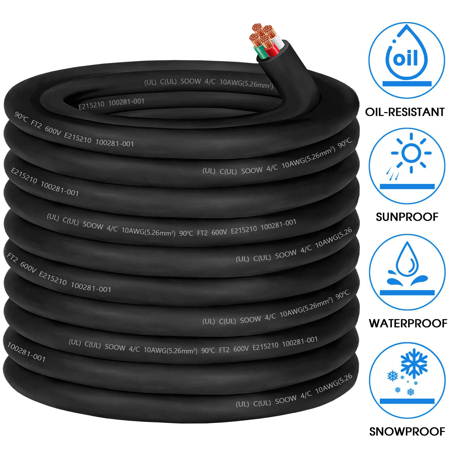 CLLOMAGY RV outlet box cable for portable power