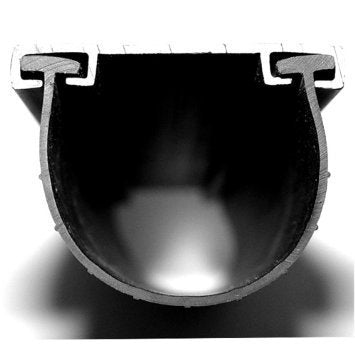 Clopay T-End bottom rubber seal close-up showing tight draft protection.