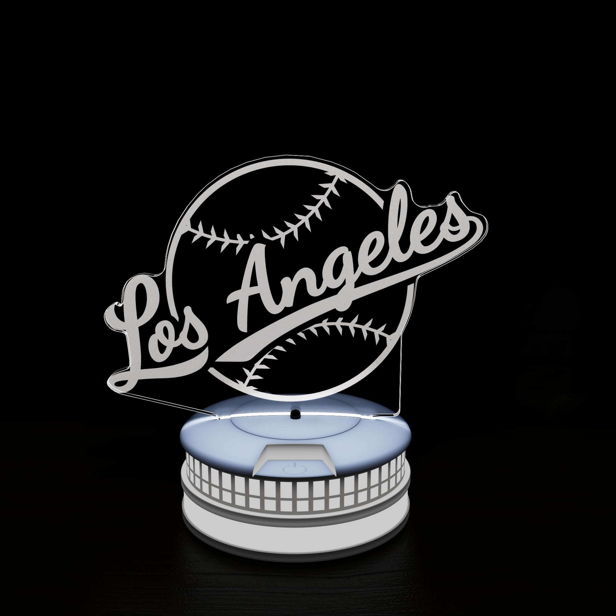 CLORURBANLIVE 3D baseball night light with remote illuminates fans' rooms in vibrant color.