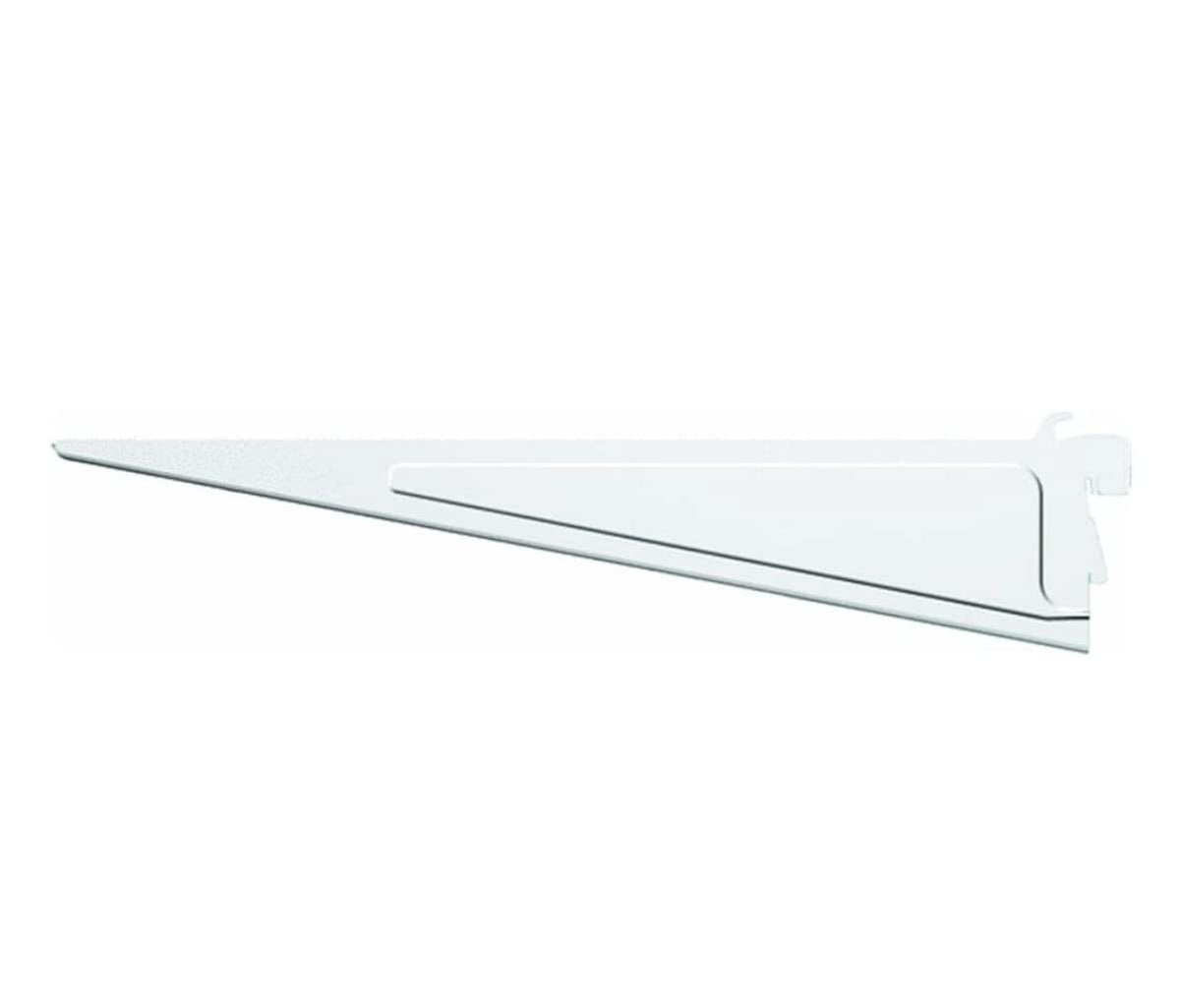 ClosetMaid ShelfTrack 12-inch locking bracket mounted on a standard for sturdy storage.