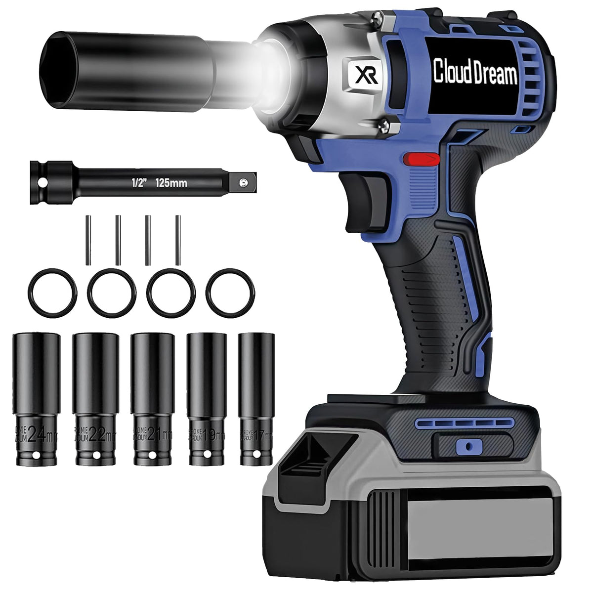 CloudDream cordless impact wrench with one-half-inch drive for heavy bolting tasks
