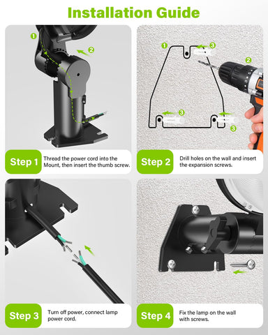 CLOUDERROR barn light offers 50,000+ hours lifespan and durable aluminum housing.