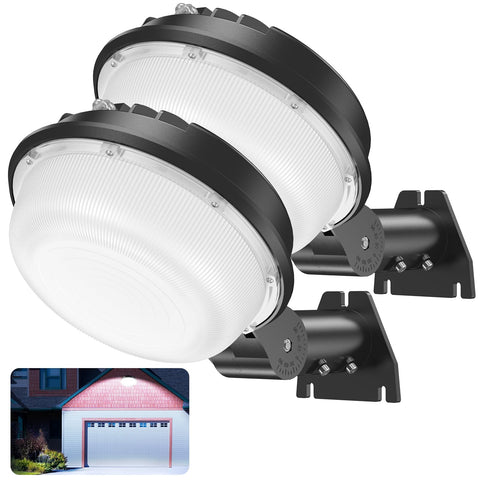 CLOUDERROR 150W barn light front view delivers bright daylight illumination for clear farmyard visibility.